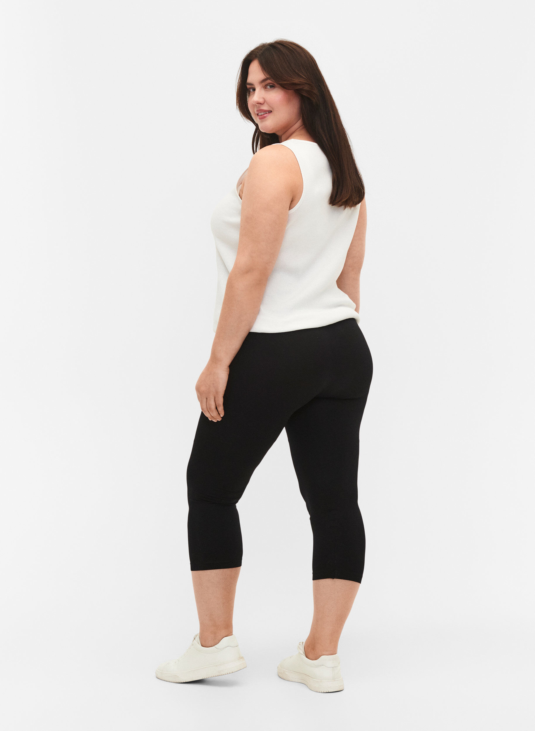 Zizzi Leggings 3/4 sans coutures, Noir, Model image number 2