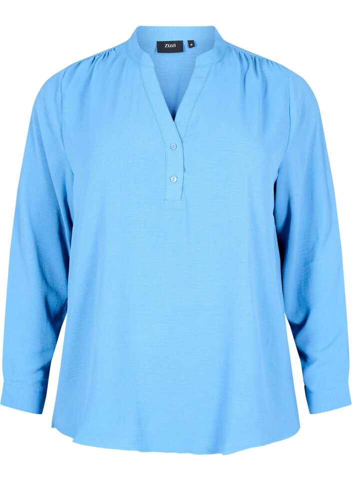 Chemisier &agrave; manches longues avec col en V, Riverside, Packshot image number 0