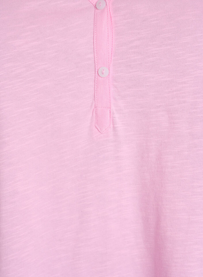T-shirt dot&eacute; de boutons, Rose, Packshot image number 2