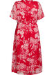 Longue robe en mousseline à imprimé floral, Red Flower AOP, Packshot image number 1