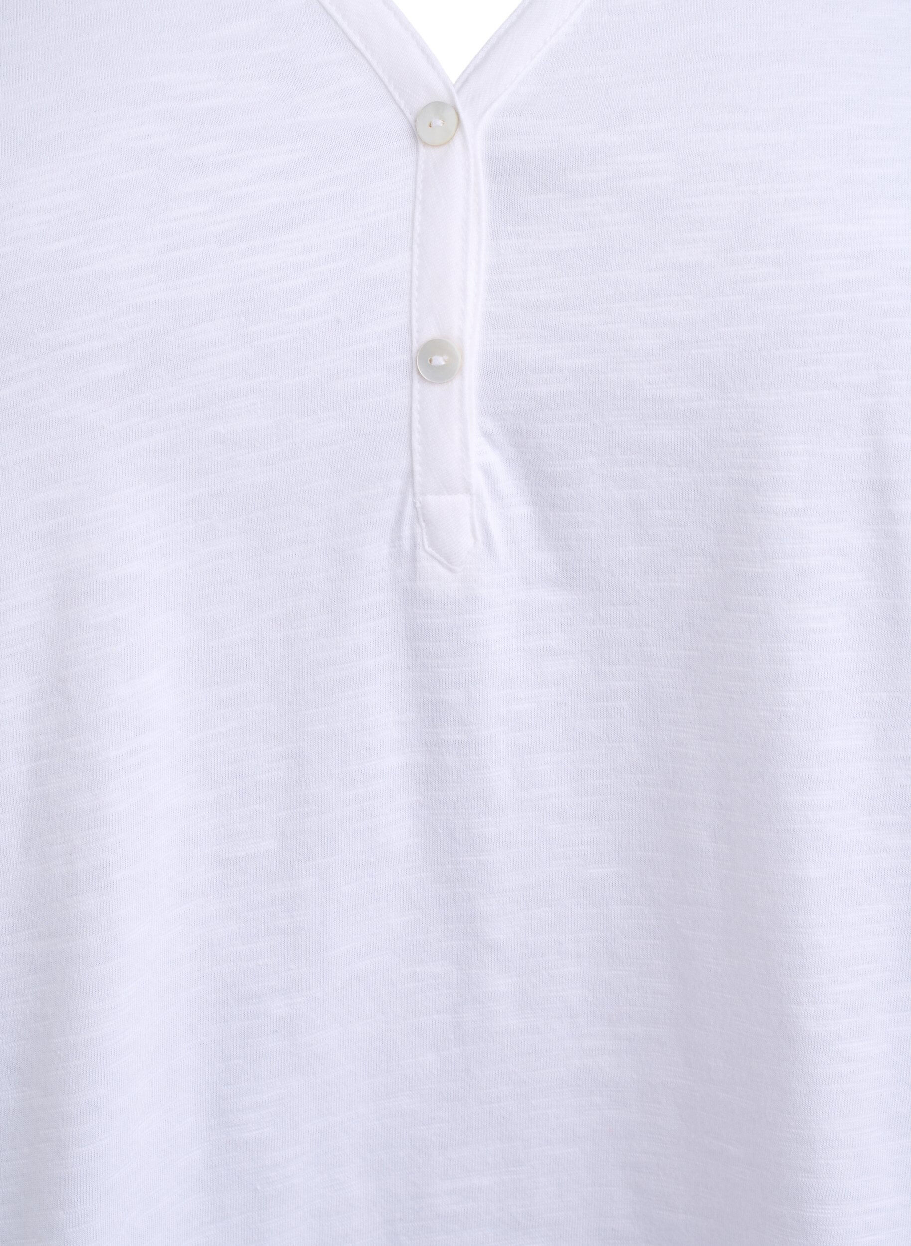 Zizzi FLASH - T-shirt dot&eacute; de boutons, Blanc, Packshot image number 2