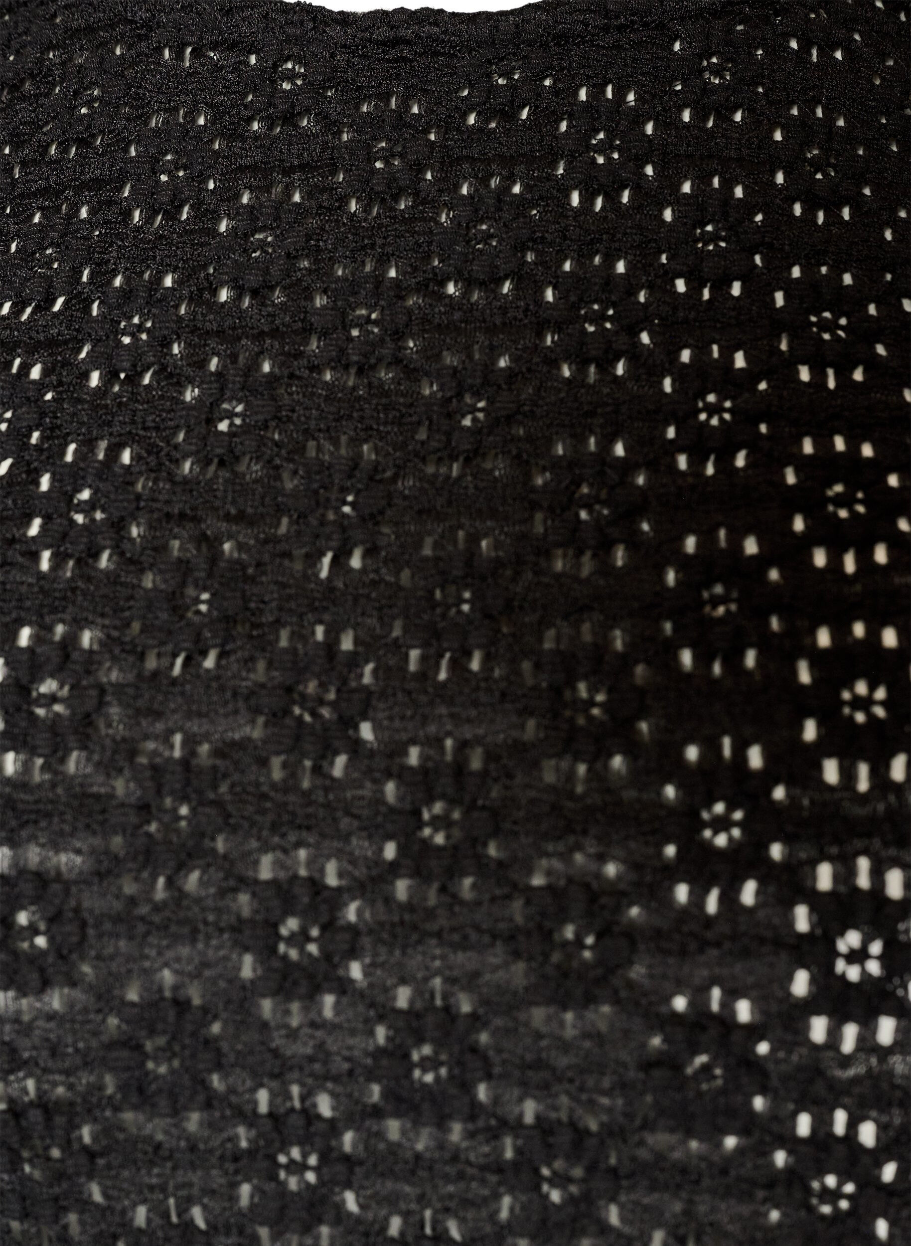 ZizziBlouse avec motif &agrave; &oelig;illets et manches longues, Noir, Packshot image number 2