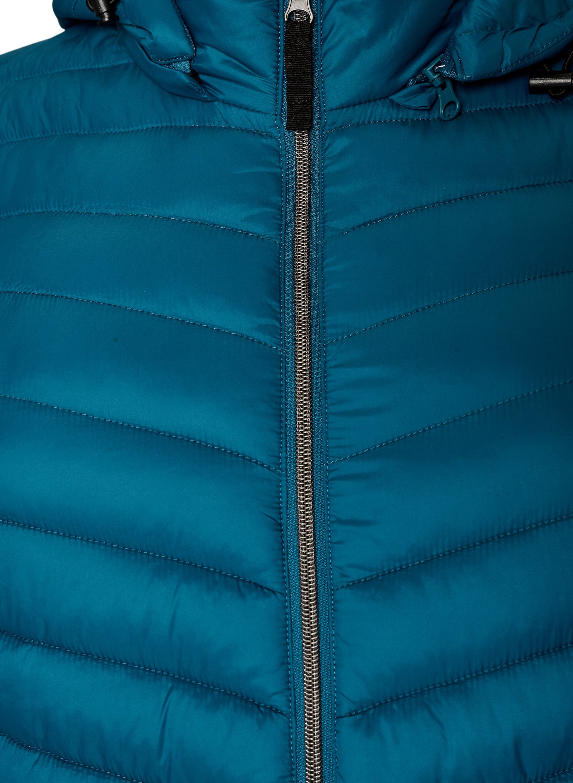 ZizziVeste l&eacute;g&egrave;re avec des poches et une capuche d&eacute;tachable, Bleu p&eacute;trole, Packshot image number 2
