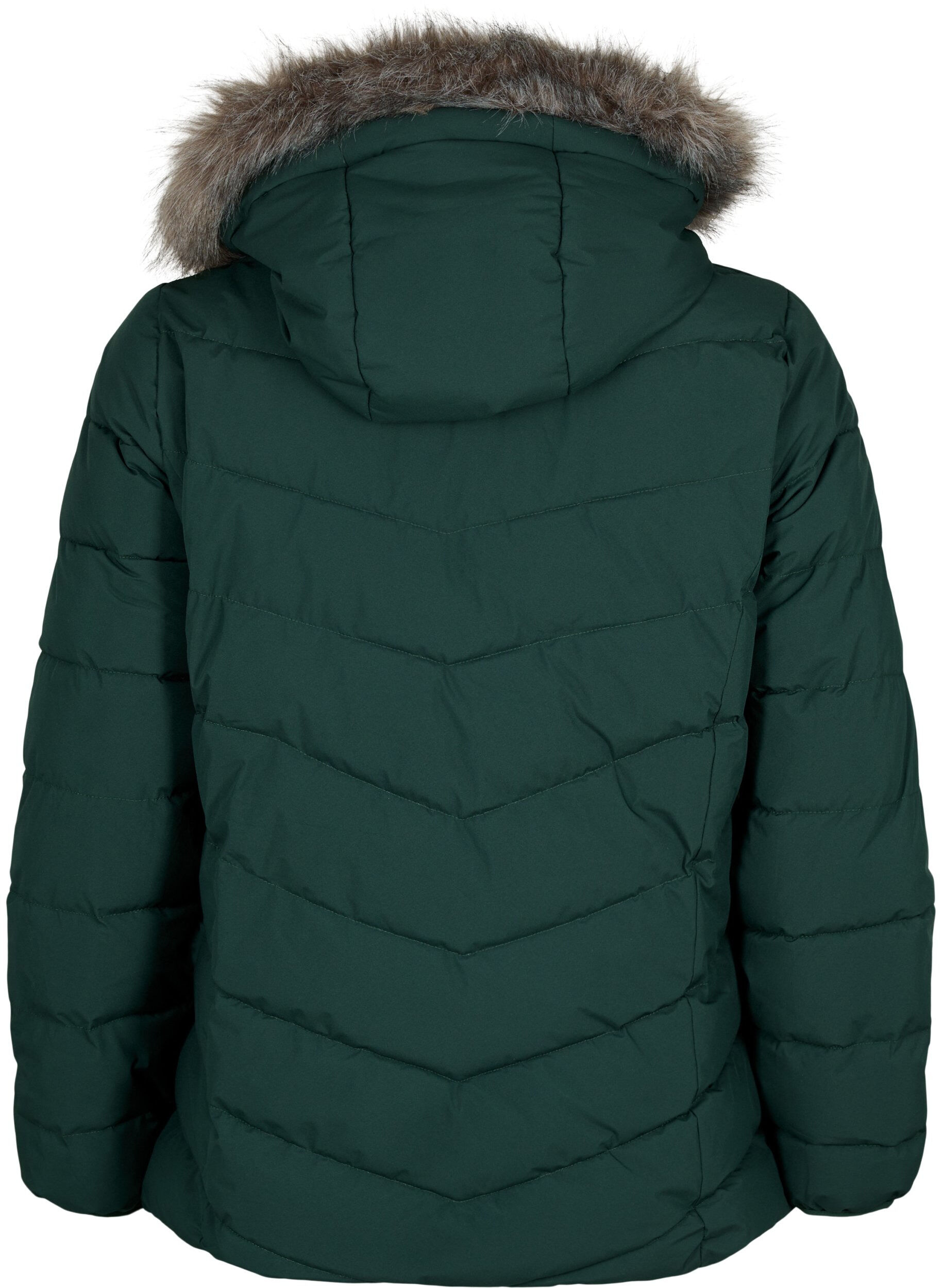 ZizziVeste courte &agrave; capuche, Vert fonc&eacute;, Packshot image number 1