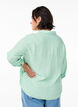 Chemise en lin et viscose avec manches 3/4, Vert clair, Model image number 2