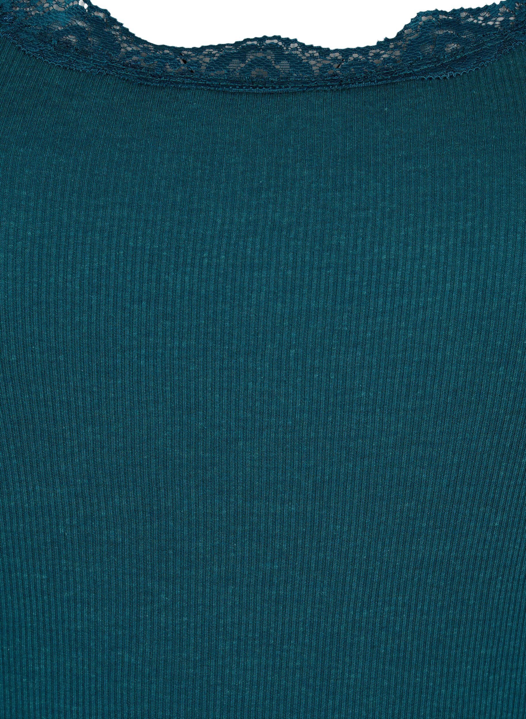 ZizziHaut avec bordure en dentelle, Vert, Packshot image number 2