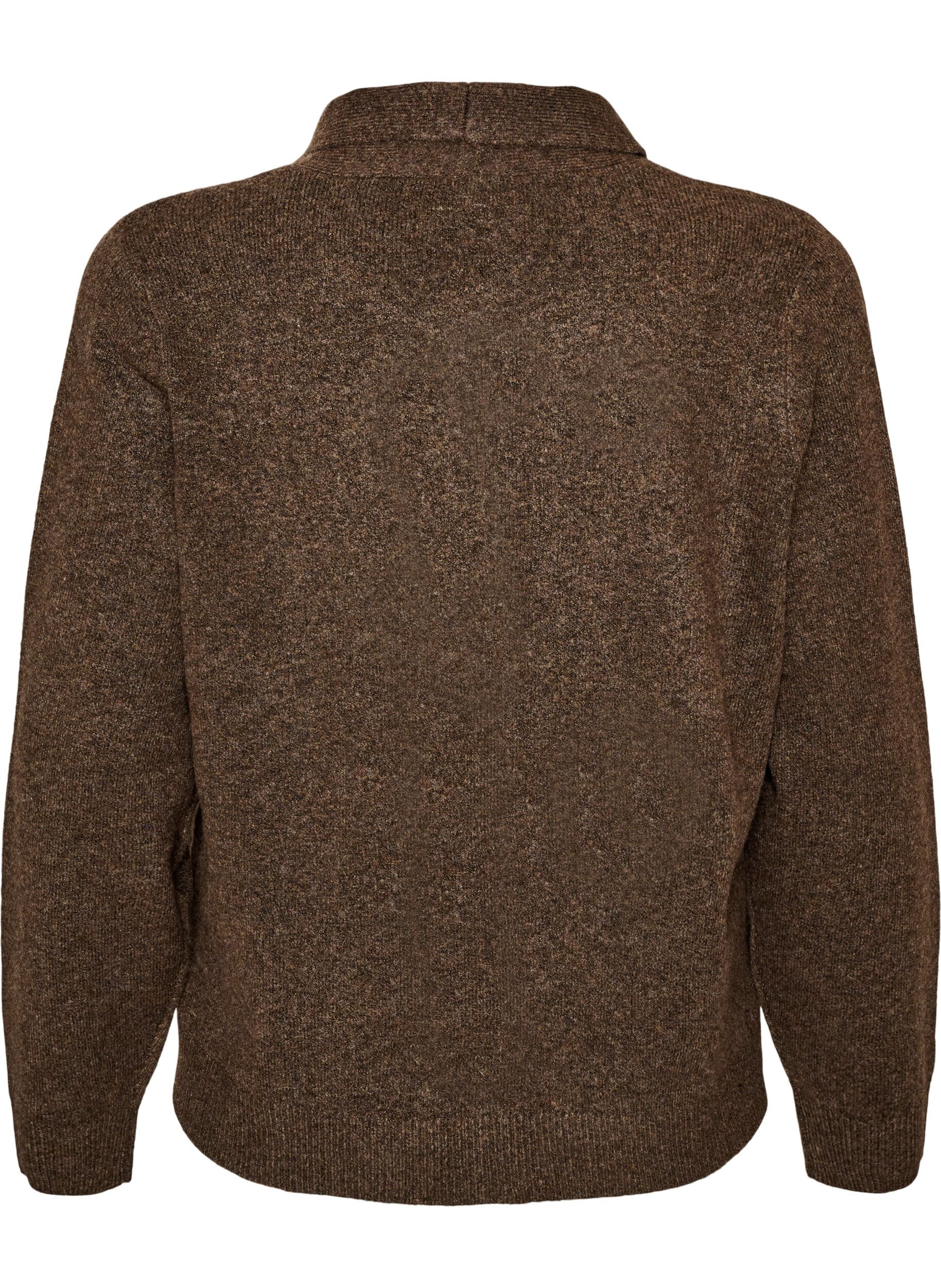 ZizziCardigan avec n&oelig;uds et boutons, Marron, Packshot image number 1