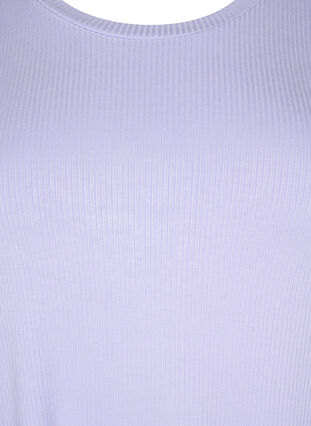 T-shirt en viscose avec structure côtelée, Lavender, Packshot image number 2