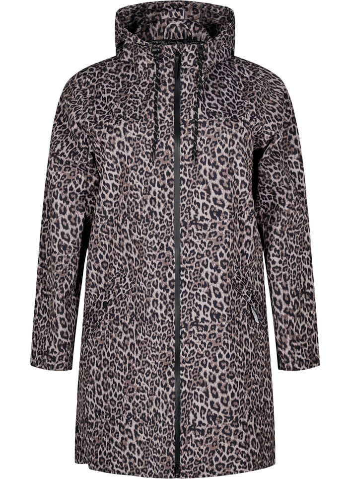 Veste de pluie avec poches et capuche, Marron, Packshot image number 0