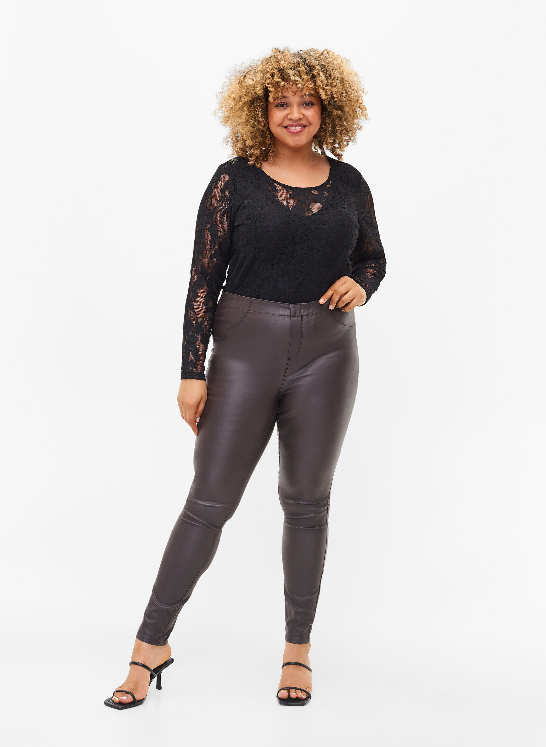 Zizzi Legging en viscose, After Dark, Model image number 0