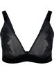 Soutien-gorge en résille avec velours et dentelle, Black, Packshot image number 0