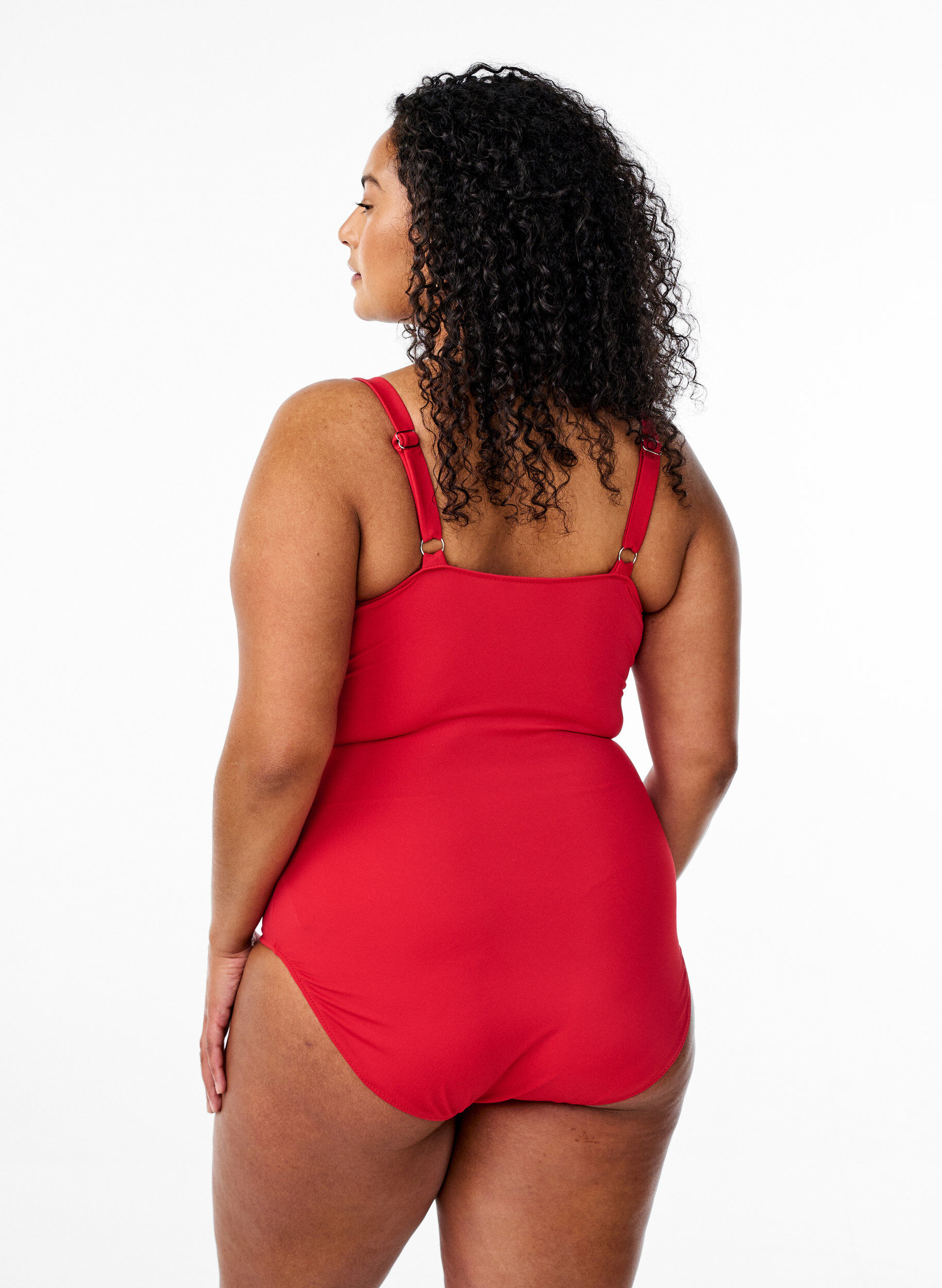 Zizzi Maillot de bain avec des n&oelig;uds, Rouge, Model image number 1
