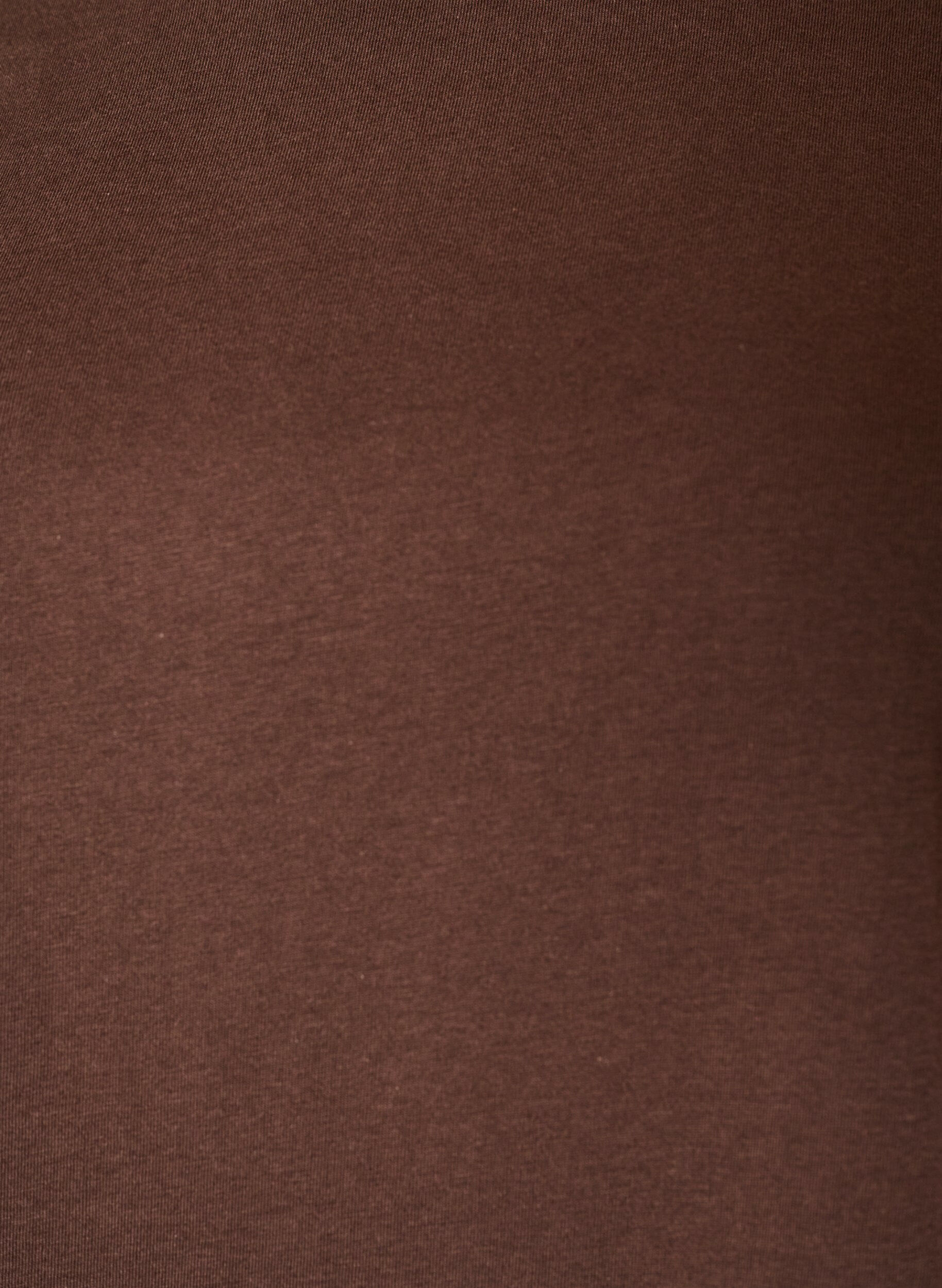 ZizziT-shirt avec ourlet asym&eacute;trique en dentelle, Marron, Packshot image number 2