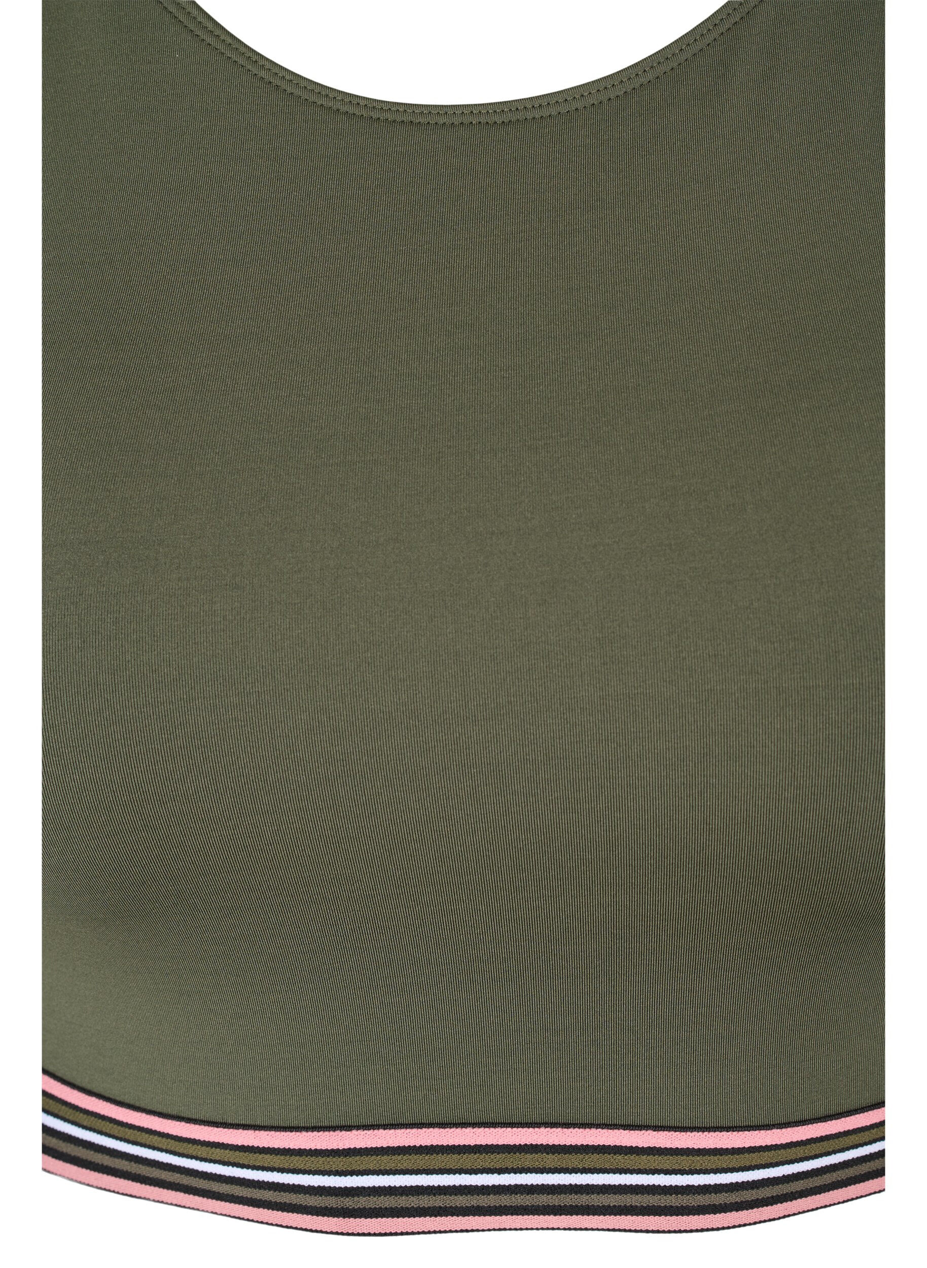 Zizzi Soutien-gorge souple avec bretelles r&eacute;glables, Vert fonc&eacute;, Packshot image number 2