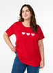 T-shirt en coton avec motif, Salsa w. Hearts, Model image number 0