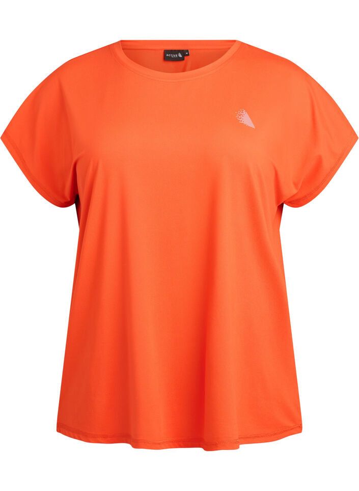 T-shirt de sport couleur unie, Orange, Packshot