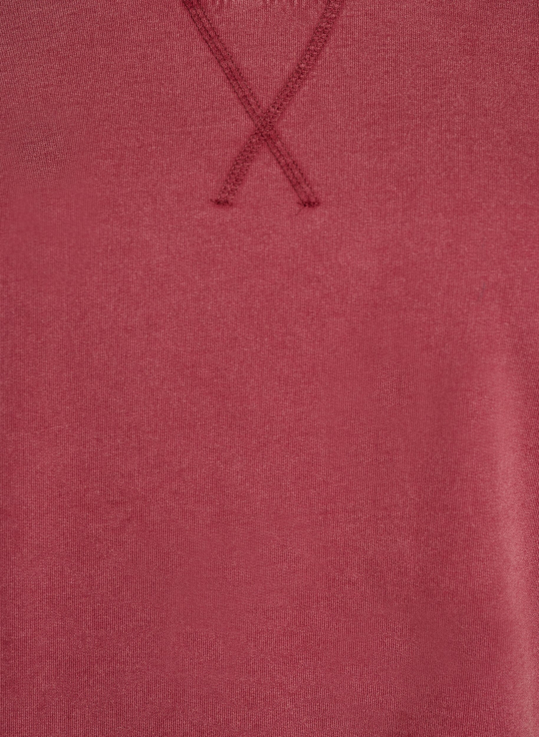 Zizzi Sweat-shirt ample &agrave; l'aspect d&eacute;lav&eacute;, Rouge, Packshot image number 2