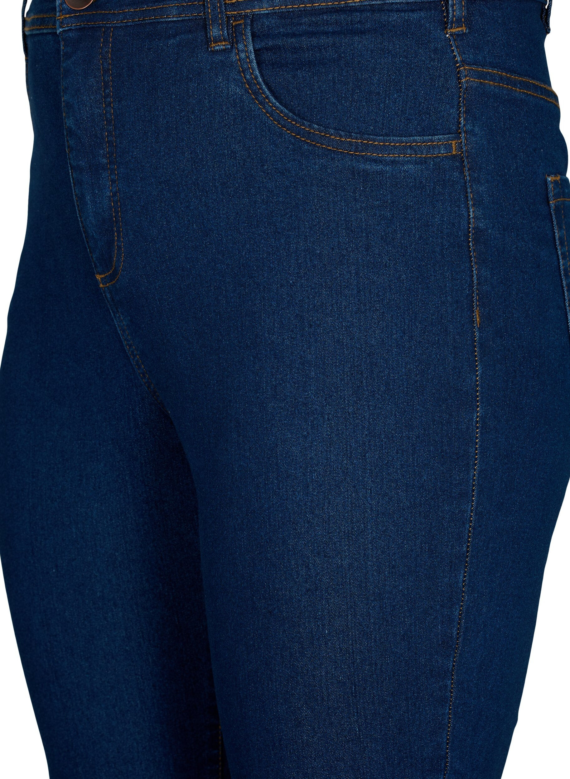 Zizzi FLASH - Jean taille haute avec coupe bootcut, Bleu, Packshot image number 2