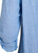 Chemise longue en lin et viscose, Bleu, Packshot image number 3