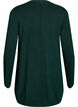 Long cardigan tricot&eacute; en m&eacute;lange de viscose, Vert fonc&eacute;, Packshot image number 1