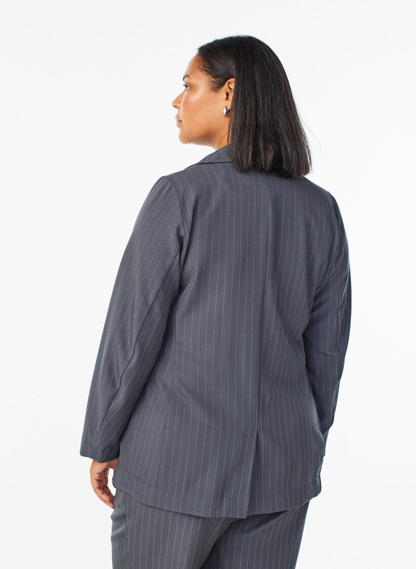 FLASH - Blazer avec poches et fentes, Gris anthracite, Model image number 2