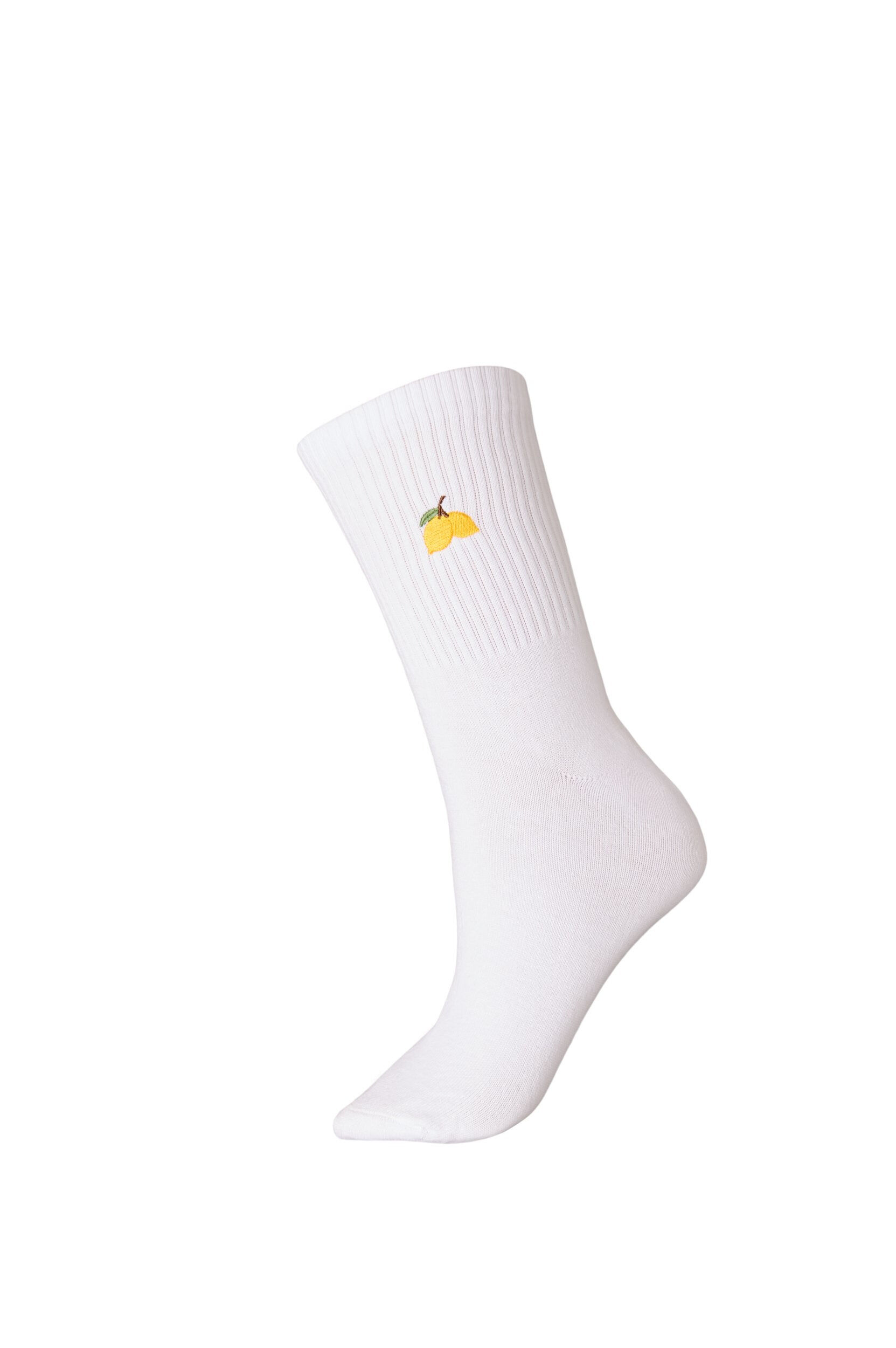 ZizziChaussettes en coton avec motif, Blanc, Packshot image number 0