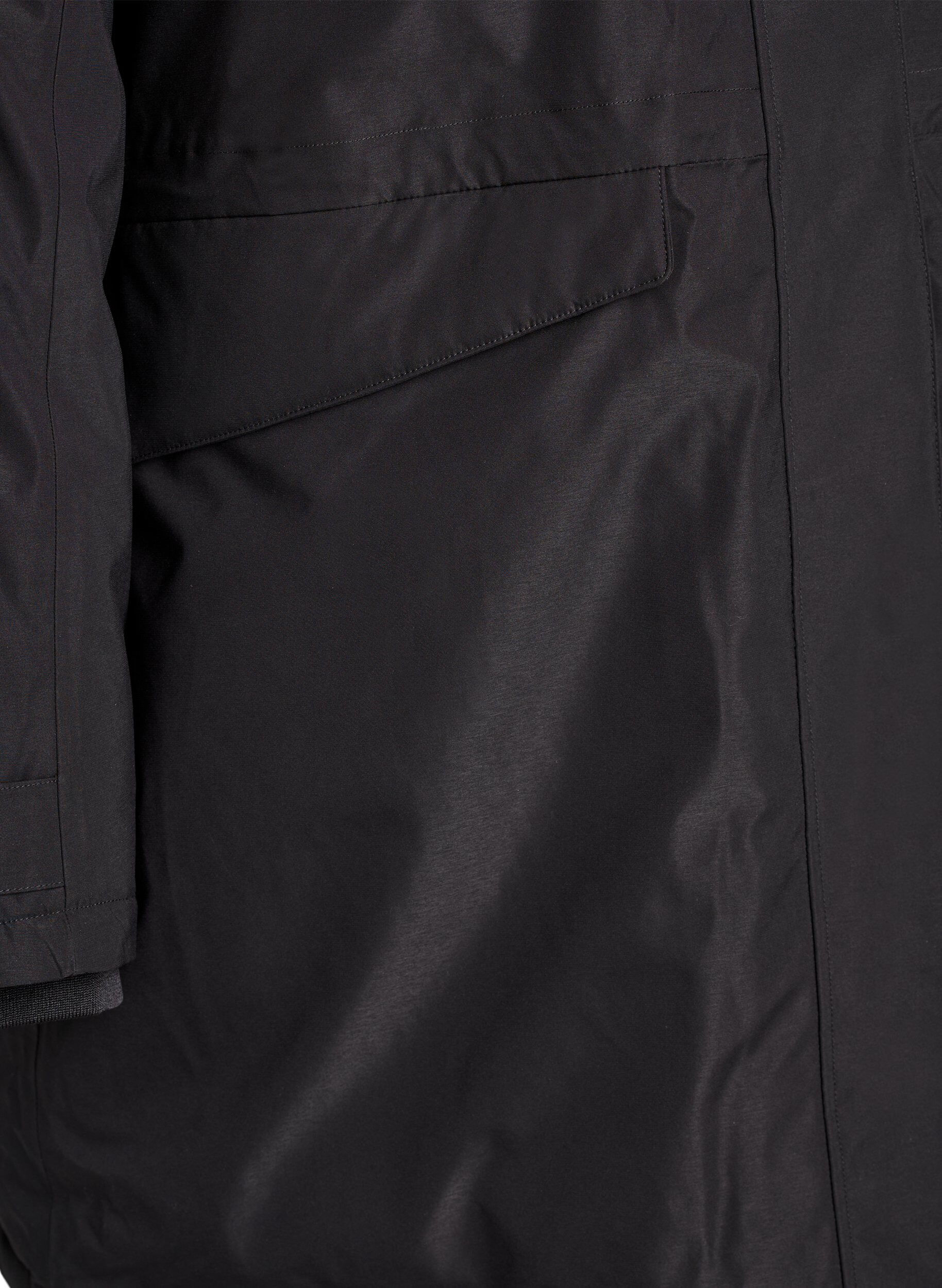 ZizziParka d&eacute;perlante &agrave; capuche et d&eacute;tails fonctionnels, Noir, Packshot image number 3