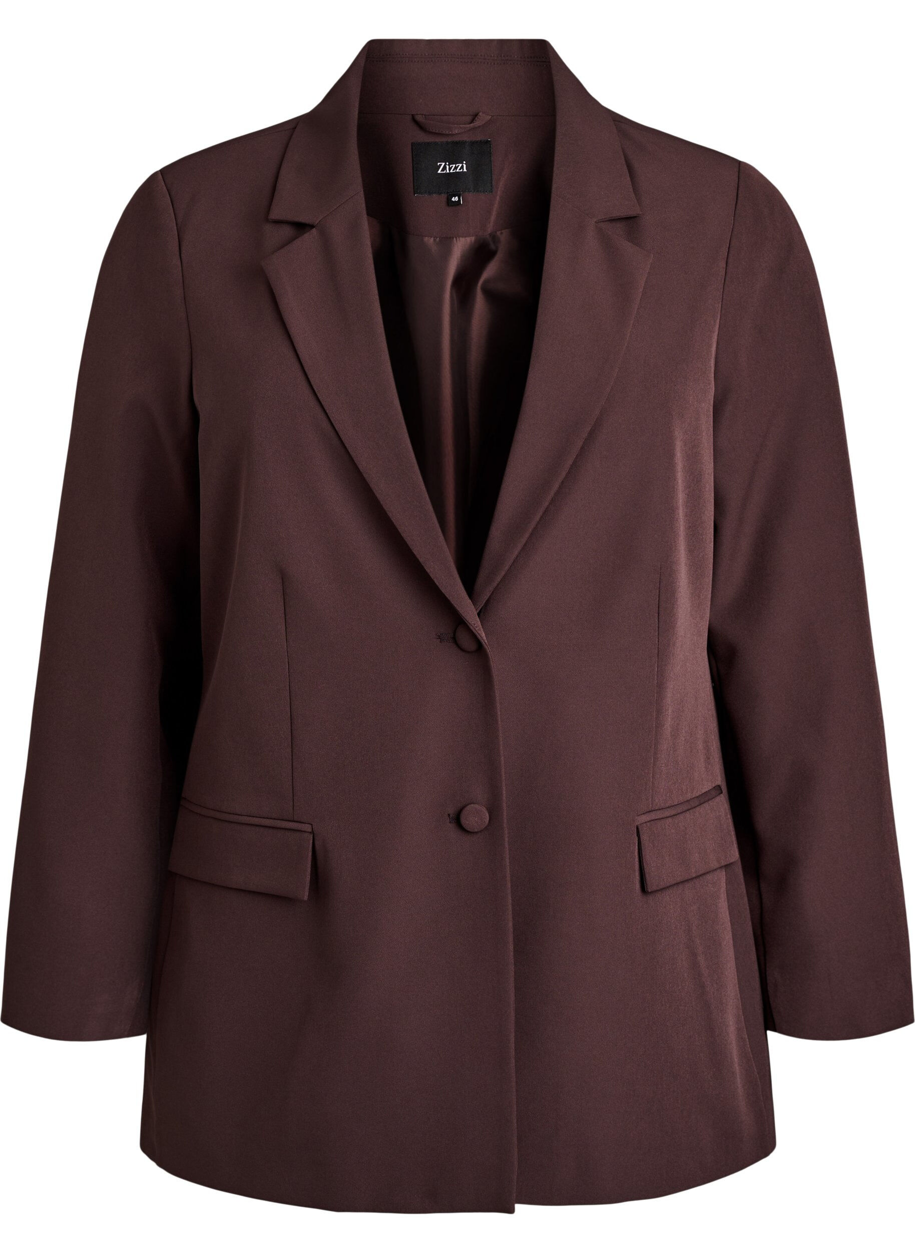 ZizziBlazer classique avec fermeture boutonn&eacute;e, Marron, Packshot image number 0