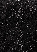 Robe courte &eacute;vas&eacute;e &agrave; sequins, Noir, Packshot image number 2