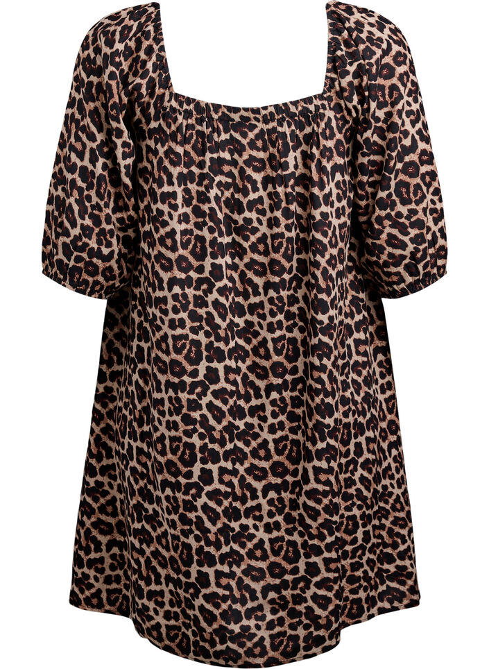 Robe de plage en viscose avec imprimé, Beige, Packshot image number 1