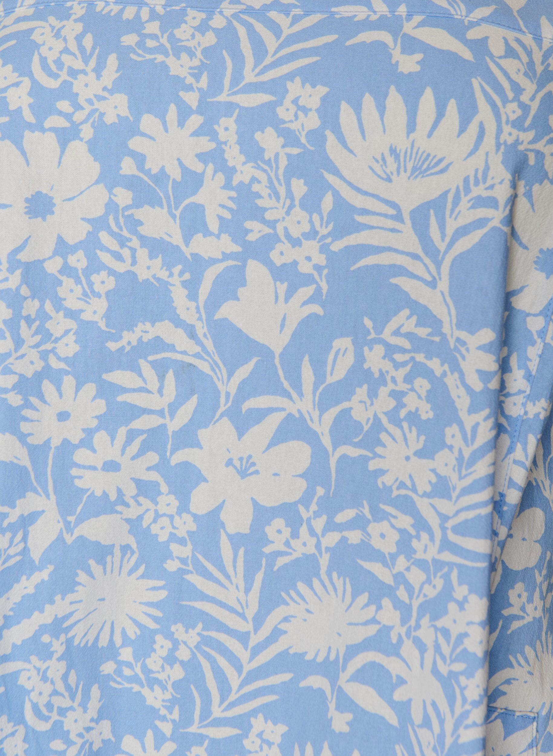 Zizzi Robe en coton &agrave; manches courtes avec imprim&eacute;, Vanille, Packshot image number 2