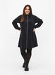 Robe en velours avec fermeture &Eacute;clair et manches 3/4, Noir, Model image number 1
