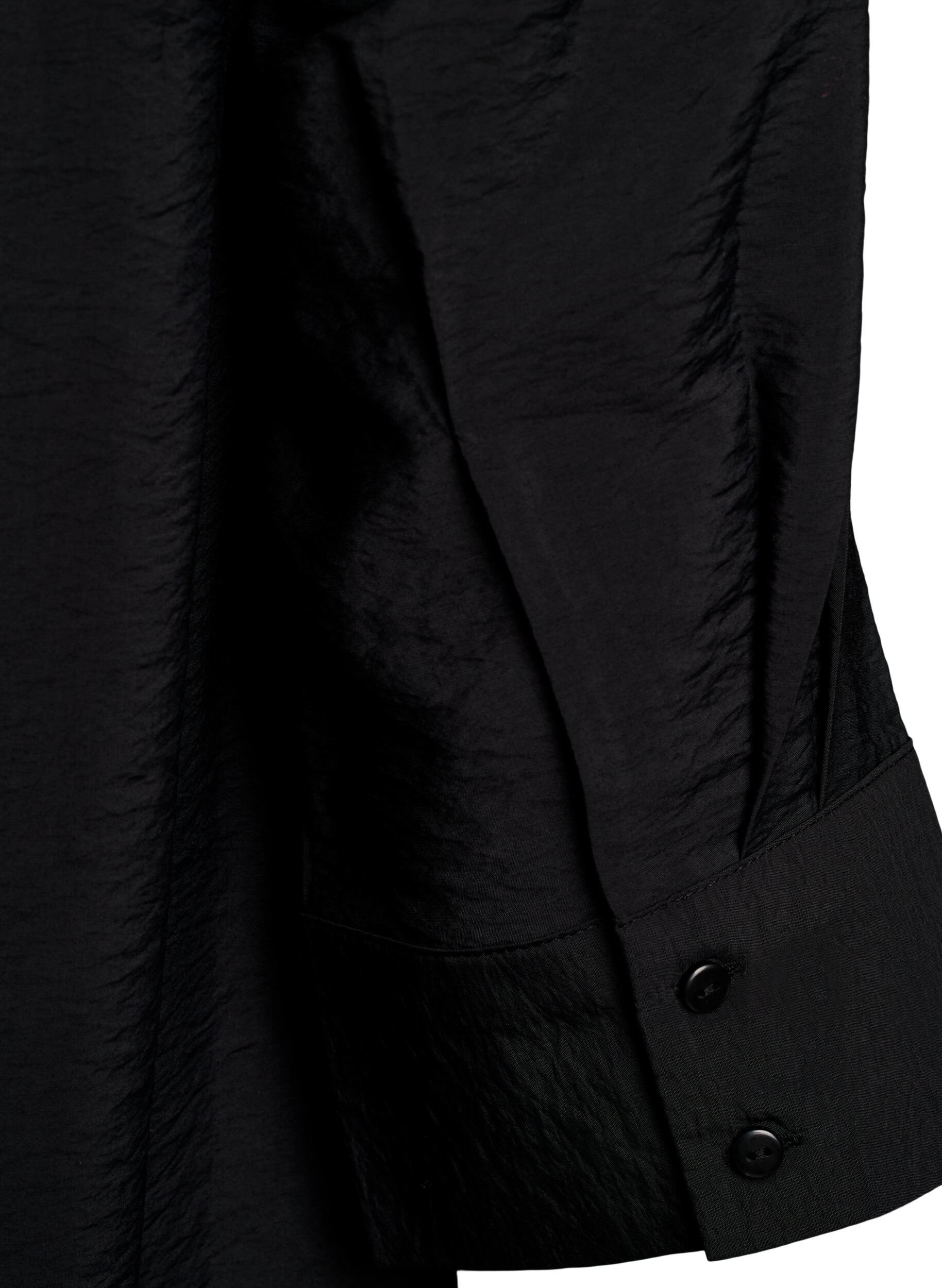 ZizziRobe courte avec col et poche poitrine, Noir, Packshot image number 3