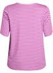 T-shirt en TENCEL&trade; Lyocell &agrave; rayures, Violet, Packshot image number 1