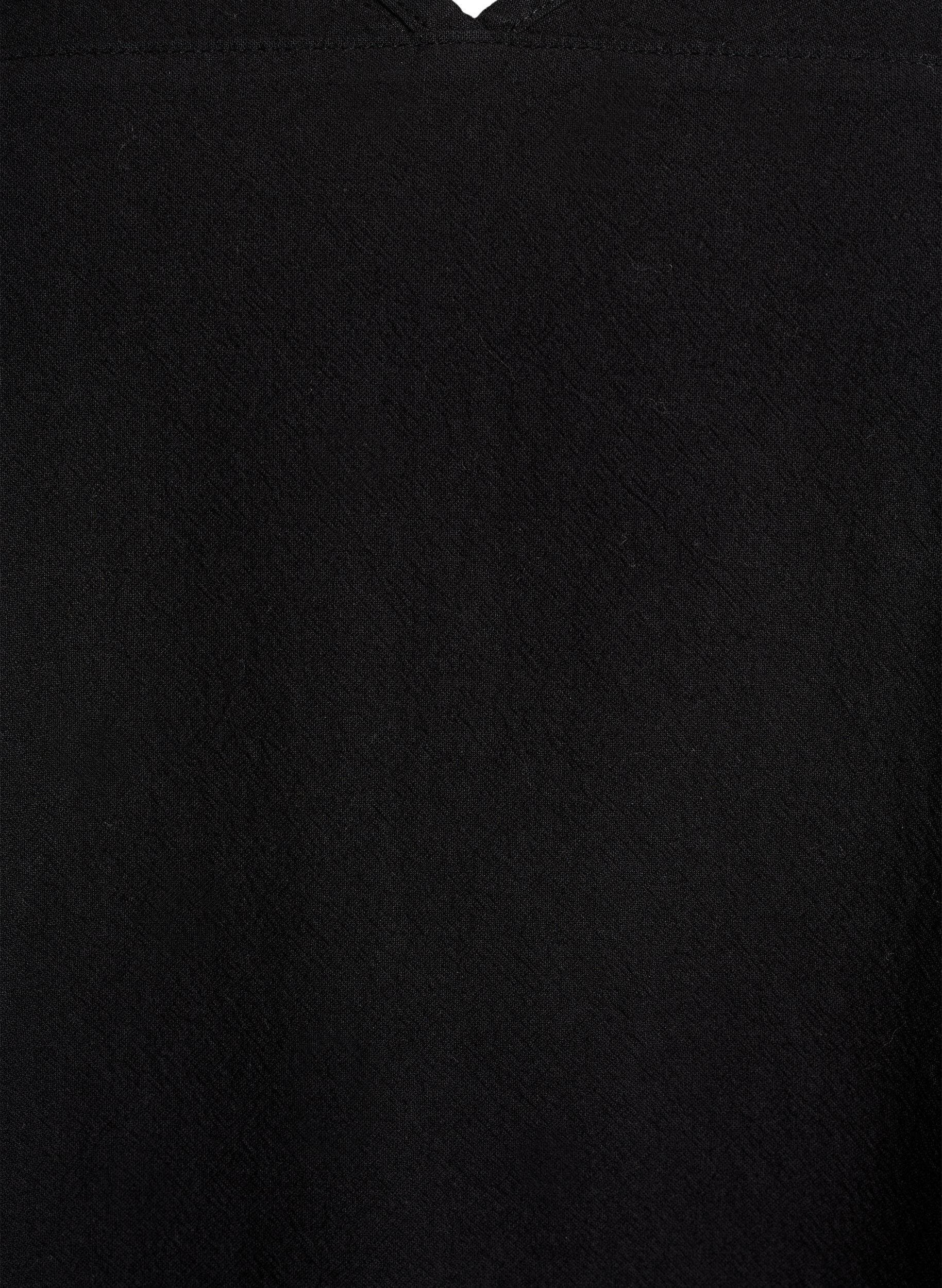 Zizzi Robe en coton &agrave; manches courtes, Noir, Packshot image number 2