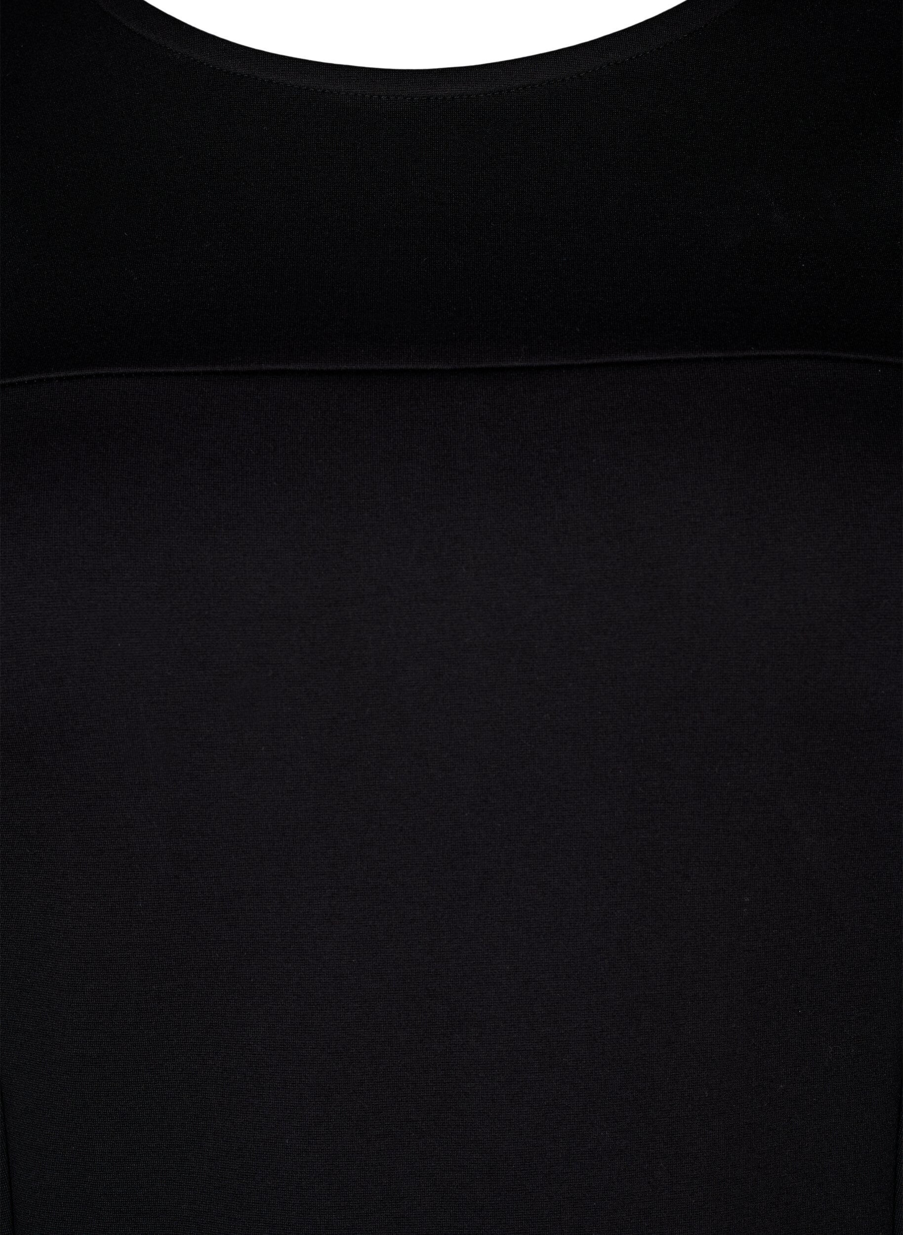 ZizziRobe &eacute;vas&eacute;e manches 3/4, Noir, Packshot image number 2