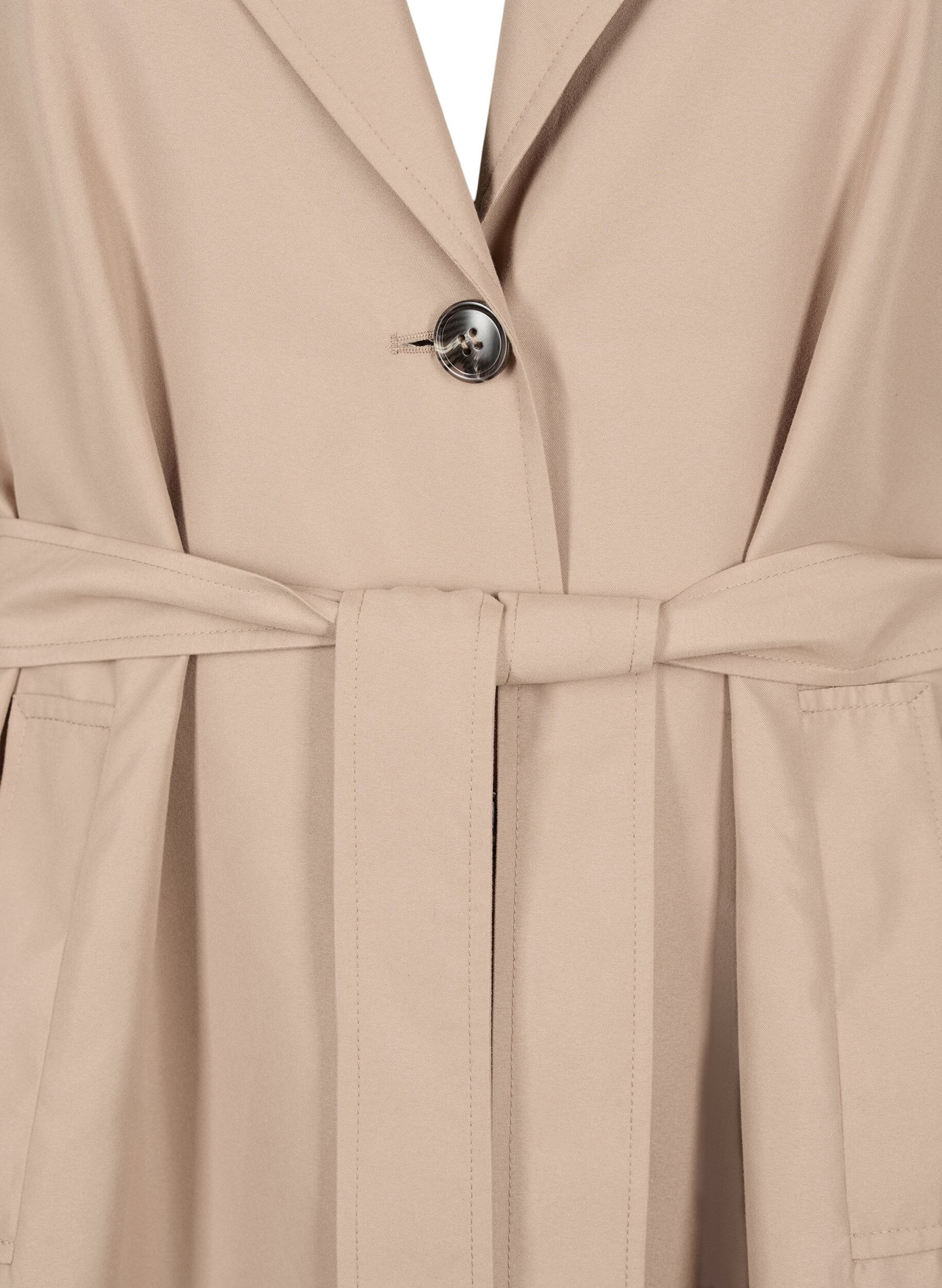 Zizzi Trench-coat long avec ceinture, Nomad, Packshot image number 2
