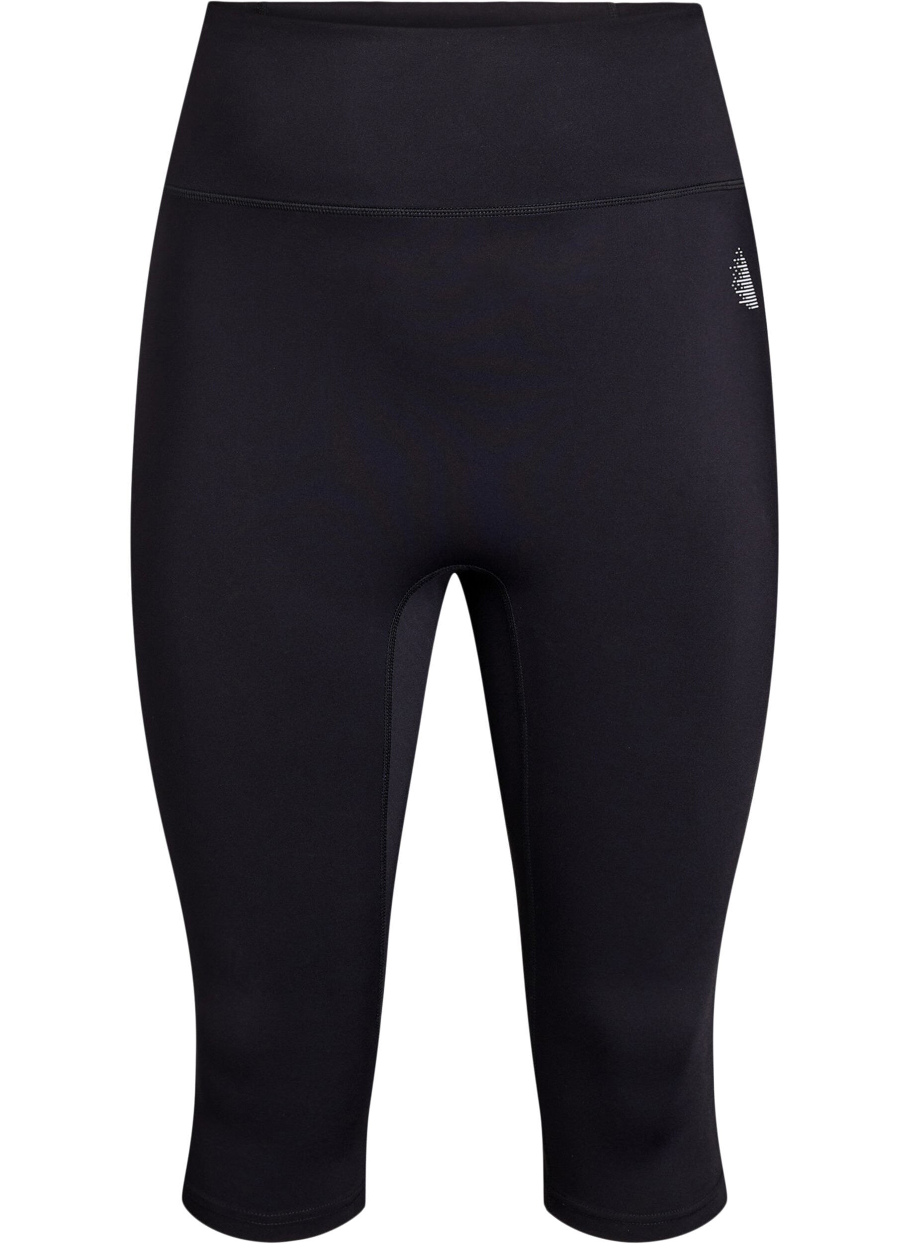 Zizzi CORE, Legging 3/4 de sport avec poche, effet gainant, Noir, Packshot image number 0
