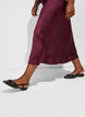 Jupe midi en satin, Bordeaux, Model image number 3
