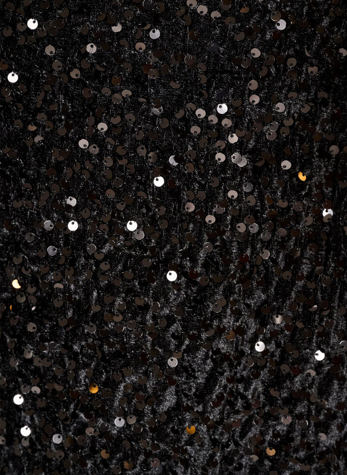 Jupe courte &agrave; sequins, Noir, Packshot image number 2
