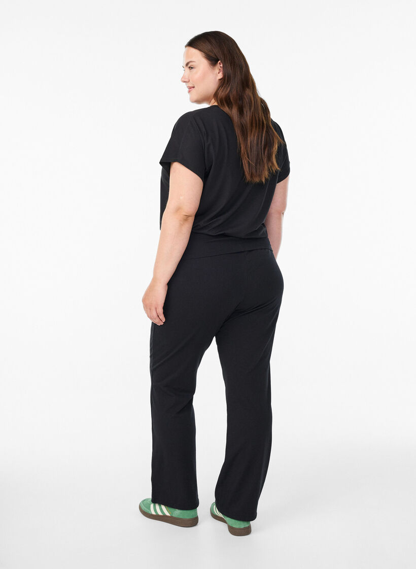 Pantalon de sport en coton, Noir, Model image number 2