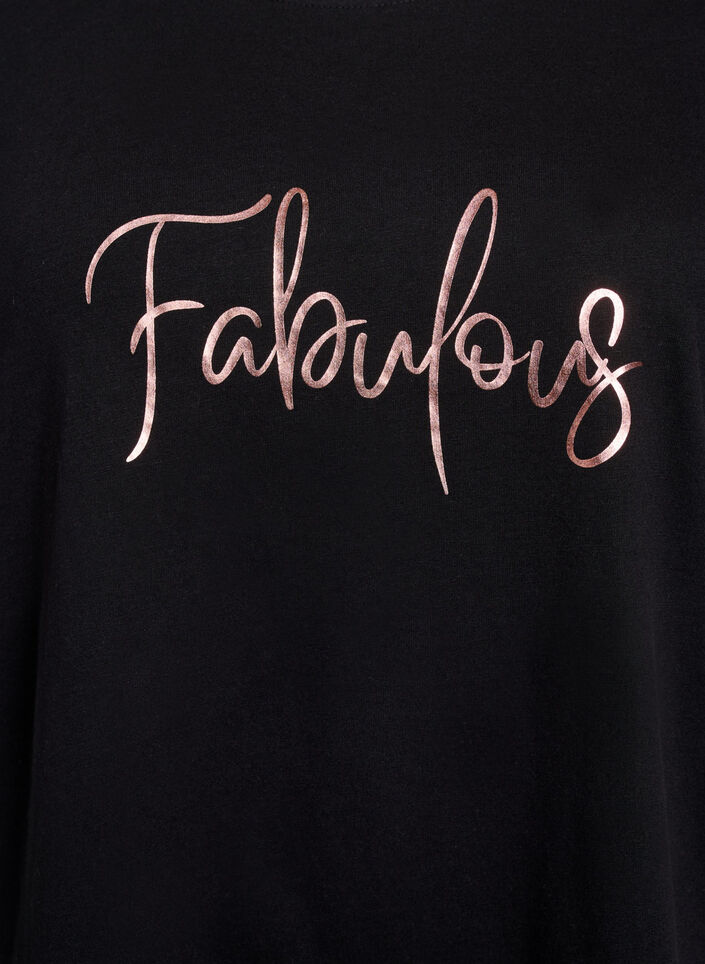 T-shirt imprim&eacute;, Noir, Packshot image number 2