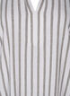 Robe tunique rayée en mélange de lin et de viscose, White Stripe, Packshot image number 2