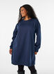 Robe sweat ample avec poches, Bleu, Model image number 0