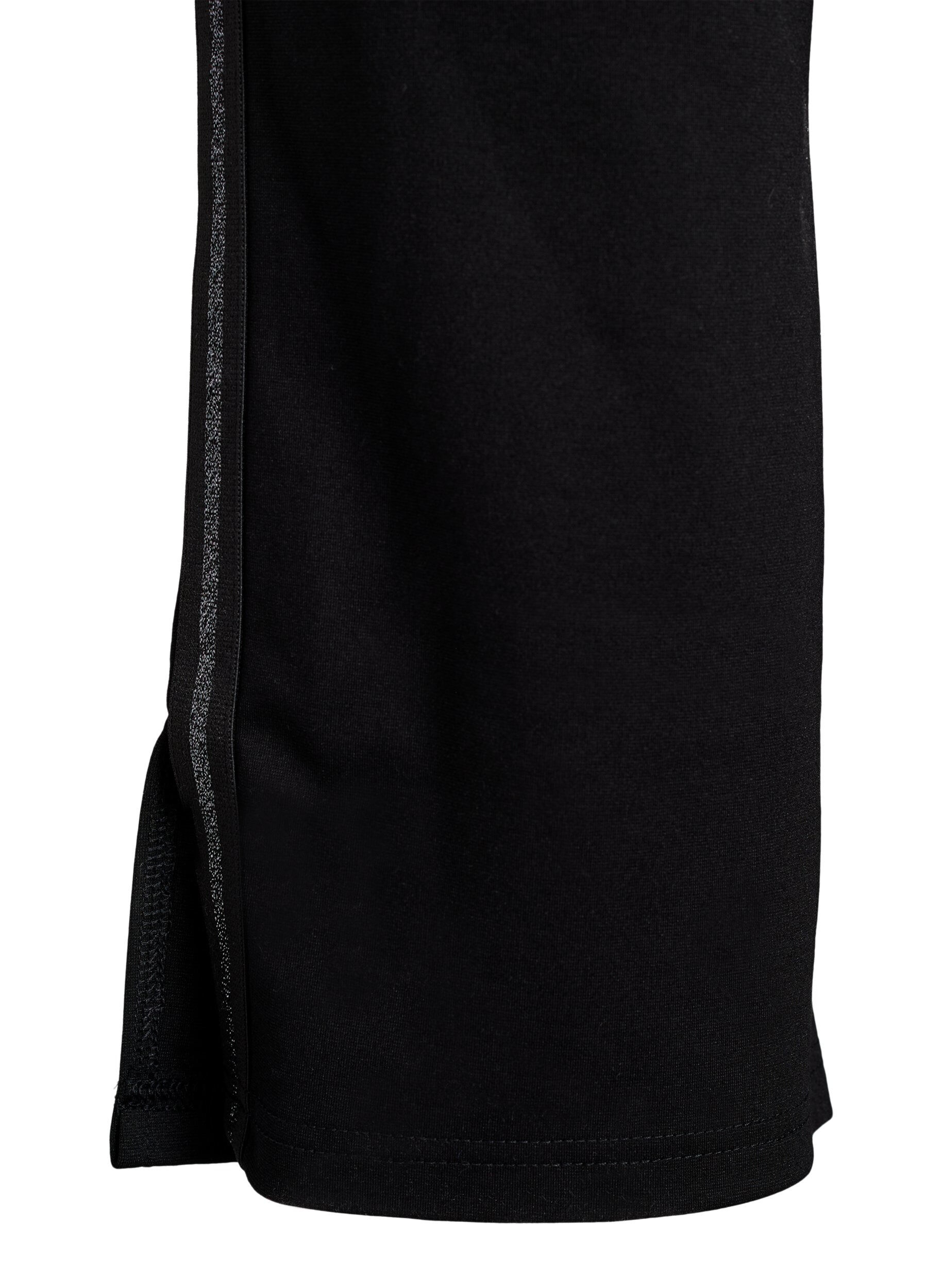 Zizzi Legging avec bande paillet&eacute;e et fentes, Noir, Packshot image number 3