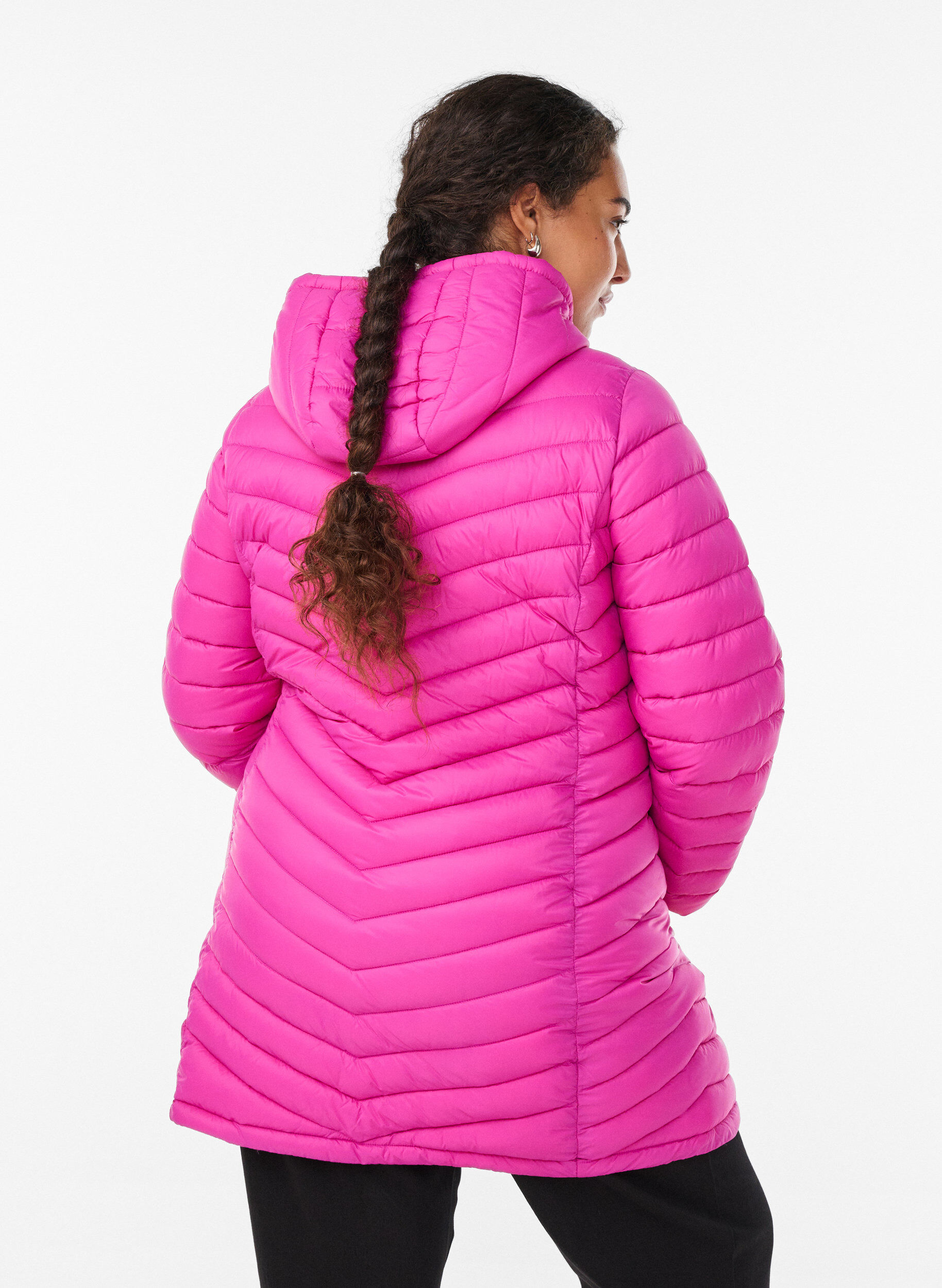 ZizziVeste l&eacute;g&egrave;re avec poches et capuche amovible., Rose, Model image number 2