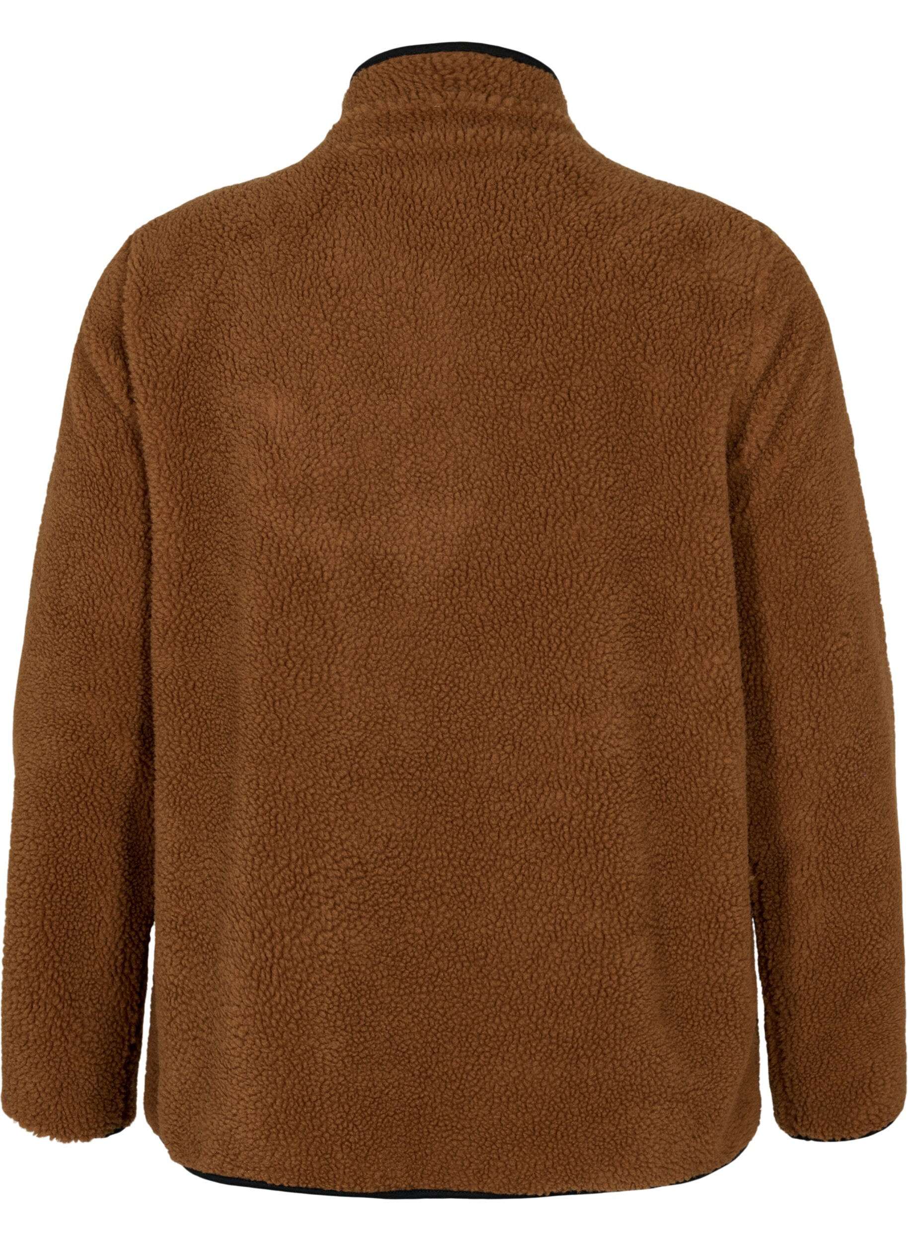 Zizzi Anorak teddy avec col montant et fermeture &agrave; glissi&egrave;re, Partridge ASS, Packshot image number 1