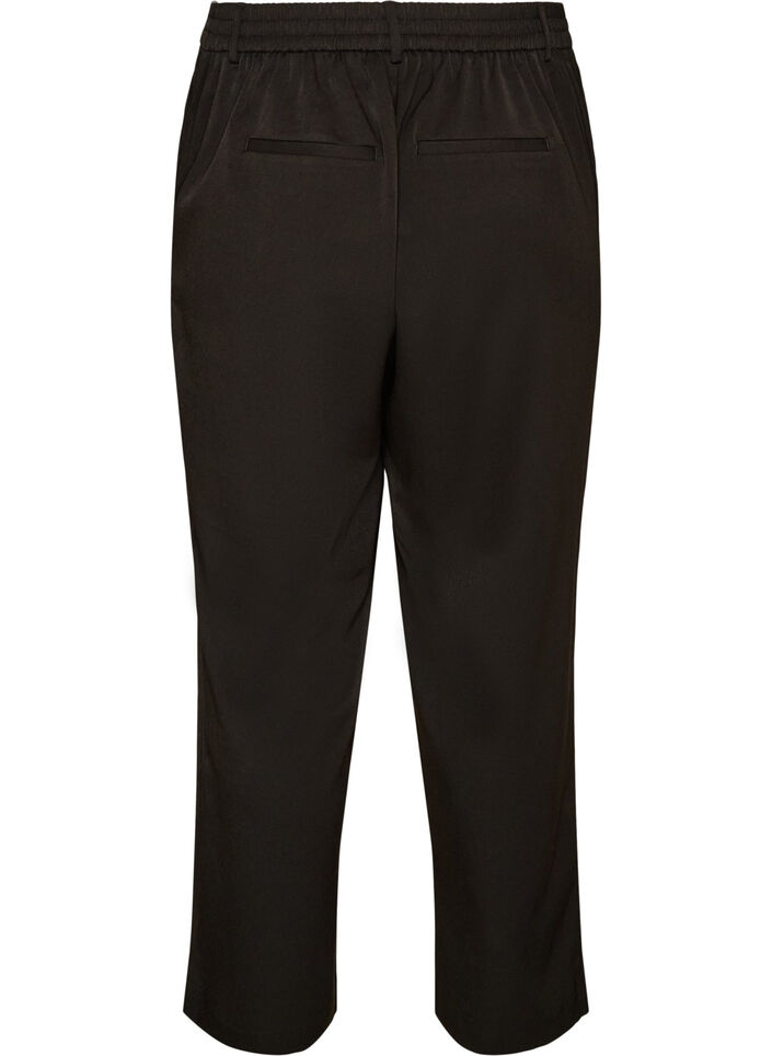 Pantalon de costume taille haute coupe droite, Noir, Packshot image number 1