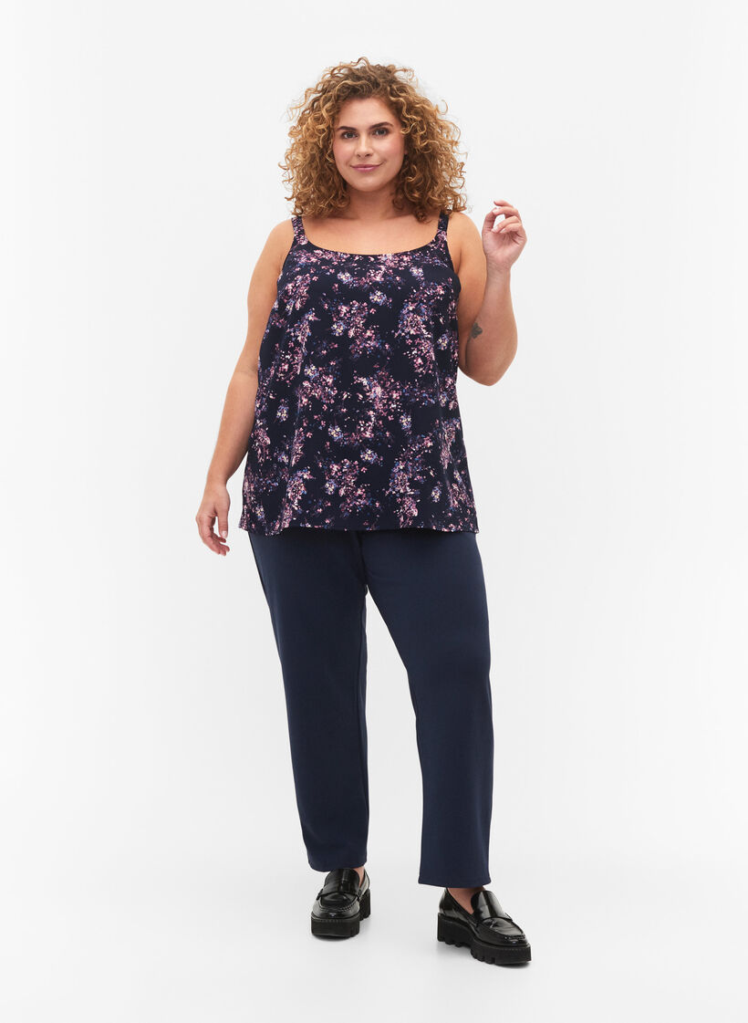 FLASH - Top avec imprimé, Navy Rose Flower, Model image number 2