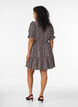 Robe courte en viscose avec volants, Bleu, Model image number 2